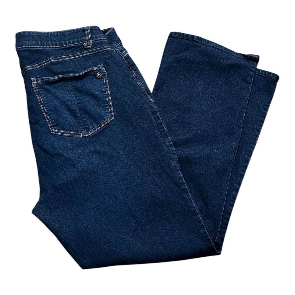 Democracy Ab Solution Jeans Women 20W Plus Bootcut Stretch Blue High Rise Denim - Picture 4 of 8